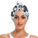 Dog Footprints Hair Towel 2 Pack Super Absorbent Hair Drying Towel Quick Dry Hair Turbans Head Towel with Button Twisty Wrap for Women Girls