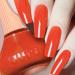 DouborQ Pumpkin Orange Nail Polish Long-lasting Glossy Nail Art Varnish (41) Pumpkin Orange-41