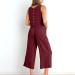 Women's Linen Two Piece Set - Crop Tank Top & Wide Leg Pants - Watermelon Red - Size Medium - Buy Online on GoSupps.com