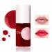 Lip Tint Stain Set  Matte Velvet Lip Tint Watery Lip Stain  Lip & Cheek Tint Moisturizing Mini Liquid Lipstick  Plump Lip Gloss Long-lasting Waterproof Korean Lip Tint Non-Sticky Tinta De Labios (02 STRAWBERRY)