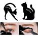 2 Pcs Cat Eyeliner Stencils, Matte PVC Material Smoky Eyeshadow Applicators Template Plate, Cat Shape Eye liner & Eye Shadow Guide Template Tool