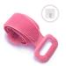 Silicone Bath Body Brush Silicone Back Scrubber For Shower Multifunctional Dual Sided Back Scrubber SiliconeDead Handle Body Washer (Pink)