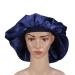 Holibanna extra large satin sleep cap wide band bonnet hat elastic curly long hair hat
