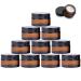 SUQURTOM 10 pieces 30ml amber cosmetic glass glass of cream refillable container brown glass container for cosmetics creams lotions essential oils 10x30ml style a