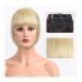 Bangs Hair Clip Synthetic Heat Resista Fake Bangs French Bangs Hair Piece Clip in Thick Natural Full Bangs Straight Fringe with Temples for Women Girls Bangs Clip in Hair (Color : 123-17 Size : 15c 15cm 123-17