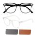 Supoetry 2 pieces of anti -blue light glasses blue light glasses glasses blue light filter 2 pieces of leather glasses case effective protection of the eyes and relief in fatigue