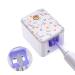 SARMOCARE Toothbrush Case  Portable Toothbrush Holder with Cleaning Function  99.9% Cleaning Effect  Fits All Types&Sizes Toothbrushes  for Home and Travel (B200-2) Geometry White 1 Count (Pack of 1)