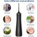 Buy Cordless Water Flosser - USB Rechargeable Portable Oral Irrigator 4 Modes Black | Professional Dental Flosser for Healthy Teeth - Buy Online on GoSupps.com