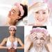 Spa Headband Wristbands and hairpin Terry Cloth Headband Soft Sponge Headband Makeup Headband Puffy Shower Hair Accessory for Skincare Face Washing Makeup Removal Shower Facial Mask(Pink) - Buy Online on GoSupps.com
