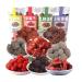 Sour and Sweet Plum Snacks Canned Preserved Plum Snacks Fruit Snacks Dried Plum Cherries and Strawberry Fruits Prunes Healthy Snack Gift Candies Sweets Dessert (Dried Strawberry 130g 2cans) Dried Strawberry 130g 2cans