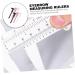 PLAFOPE 6pcs Locating Rule T Ruler Eyebrow Double Scale Ruler Mini Pocket Calipers Make up - Buy Online on GoSupps.com