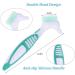 Portable Prosthesis Cleaning Brushes - 4 Pack Double-Sided with Multi-Layered Bristles - Ideal for False Teeth - 4 Color Options - Buy Online on GoSupps.com