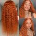 24 Inch Ginger Orange Wigs Human Hair Water Wave 13x1x4 T Part Lace Front Wigs 10A Brazilian Virgin Hair Lace Front Wigs for Women Pre plucked with Baby Hair 150% Density Ginger Remy Hair Wigs 24 Inch (Pack of 1) #Ginger W…