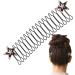 Stretchable Hair Clip U Shape Stretchable Hair Fixer Girl Hair Clips For Prom Daily Casual Wedding Dating Working And Traveling Maijia Silver Five-pointed Star - Buy Online on GoSupps.com