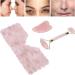 Ververt Touch Facial Massage Roller Set - Handmade Rose Quartz & Jade Eye Cushion Scraper for Radiant Skin - Buy Online on GoSupps.com