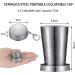 Tessco 6-Piece Stainless Steel Collapsible Cup Set - Ideal for Travel, Hiking, and Picnics - 75ml/2.5oz - Includes Keychain - Buy Online on GoSupps.com