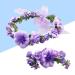 Crown Headbands & Flower Wreath Garlands | purple Hair Wreath & Bracelet for Wedding & Festival | International Shipping - Buy Online on GoSupps.com
