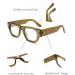 Buy LJCZKA Retro Thick Square Glasses | Blue Light Blocking Eyewear for Men & Women | Stylish Anti-Glare Eyeglasses in Green - International Shipping Available - Buy Online on GoSupps.com
