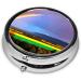 Evening Rainbow Round Pill Box - 3 Compartment Travel Organizer for Medications | Portable Pill Storage Solution - Buy Online on GoSupps.com