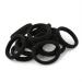 XIMA 60pcs Nylon Elastic Hair Ties Hair Ties Bands Rope No Crease Elastic Fabric Large Stretch Ponytail Holders (60pcs-Black(HT007-20))