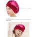 Satin Silk Bonnet for Women Sleep Cap with Wide Elastic Band - Wine - Buy Online on GoSupps.com