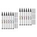 12 Pcs White Eye Liner Pencils Liquid Eyeliner Neon Colored Eyeliner Pen Cosmetic Miss Lasting Set