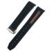 HAMONEE watch strap made of silicone 18 mm 19 mm 21 mm 22 mm for Omega Moonwatch Speedmaster Seamaster 300 Planet Ocean AT150 soft watch bracelet 22 mm black / orange