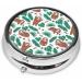 IBILIU Cute Sloth Pill Case - Portable 3 Compartment Metal Organizer with Tropical Palm Leaves | Ideal for Vitamins & Medicine | 2x2 Inch - Buy Online on GoSupps.com