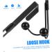 KICHOUSE 2pcs Double Hook Wall Mounted Organizer Over Door Storage Rack Door Hanger Metal Clothes Hook 14x9cm Black - Buy Online on GoSupps.com