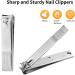 Tiomues Stainless Steel Nail Clippers Set for Thick or Tough Nails - Includes Nail File - Manicure Tools for Men/Women - Buy Online on GoSupps.com