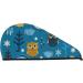 Cute Colorful Owls & Trees Microfiber Hair Towel | Super Absorbent Quick Dry Cap for Long & Curly Hair - Soft Coral Velvet Wrap for Women - Buy Online on GoSupps.com