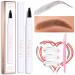 Eyebrow Pen Long-Lasting Waterproof Dark Brown Liquid Eyebrow Pen Tilted-pronged Tip Eye Brow Color Smudge-proof Eyebrow Pen for Women Daily Natural Eye Brown Makeup (4# Dark Brown)