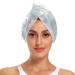 Pink White Rabbit Hair Towel 2 Pack Super Absorbent Hair Drying Towel Quick Dry Hair Turbans Head Towel with Button Twisty Wrap for Women Girls