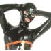 Red Latex Hood with Zipper - Eye Nose & Mouth Holes - 0.6mm Rubber | International Shipping - Buy Online on GoSupps.com