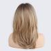 HAIRCUBE 18 Inch Blonde Ombre Wigs for Women - Shoulder Length Layered Curly Wigs with Bangs - Buy Online on GoSupps.com