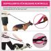 Premium Dual Grip Dog Leash for Large Dogs - Reflective Jogging Line with Adjustable Design Feces Bag Dispenser Shock-Damping Free-Handed - Black/Pink - Buy Online on GoSupps.com
