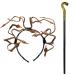 AOVNA 2 Pieces Medusa Costume Accessory Snake Headpiece Golden Snake Sceptre Medusa Headband for Dress Up Halloween Role-playing