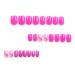 Hot Pink Press on Nails - Short Square Full Cover Glitter Design Reusable Bling Acrylic Stick on Nails for Women Manicure Style 18 - Buy Online on GoSupps.com