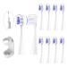 YMPBO Replacement Heads for Waterpik Complete Care 5.0/9.0 (CC-01/WP-861)   10PCS Electric Toothbrush Heads+1 Holder   Soft Dupont Bristles (White)