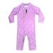 weVSwe Baby Toddler Boy Swimsuit UPF 50+ Sun Protection Rash Guard Swimwear with Crotch Zipper 0-3 Years 0-6 Months Purple Heart