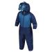 Regatta Children's Mudplay Iii Waterproof and Breathable Insulated Animal All-in-one Suit 6-12 Months Nautical Blue