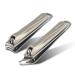 Bezox nail clipper for fingernails and toenails - Nail Clipper 2 PCs fingernail clipper nail scissors with a sliced edge and curved nail tongs kit fits every nail shape golden