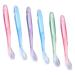 Lunekuck 6 pieces Babyl open silicone baby feeding spoon soft Breit opener bent silicone spoon BPA free complementary food tablespoon for feeding and weaning for baby toddler infant children