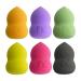 Dolovemk 6 Parts make -up sponge mixer makeup mixer sponge set foundation sponge for liquid makeup handmade handicraft pear shape latex -free (6 colors)