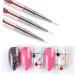 Housoutil Manicure Colored Drawing Tool Uv Gel Nail Brush Nail Pen Nail Brushes for Nail Art Manicure Art Liner Brushes Polish Brush Pen Tools Practical Poly Pull Pen Non-slip Pink - Buy Online on GoSupps.com