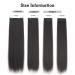 Yddm Dark Brown Clip In Hair Extensions - 24 inch Synthetic Full Head Set for Women - Affordable and Realistic - 4pcs - Buy Online on GoSupps.com