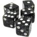Black PU Leather Dice Cup Set with Storage Compartment + 5 Transparent Dice - Gift Boxed (Black Glitter) - Buy Online on GoSupps.com