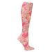Women's Seasonal Printed Knee High Wide Calf Mild Compression 8-15 mmHg - Floral Hearts