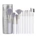 MADALIAN 12 Long Pole Barrel Makeup Brush Set Long Pole Makeup Brush Full Set Soft Hair Full Set Beauty Tools As shown D
