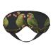 Couple Parrots Olive Print Unisex Sleep Eye Mask Soft Comfort Eye Shade Cover for Travel/Yoga/Shift Work